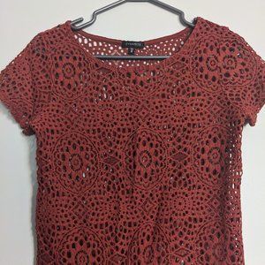 Burnt orange crochet top